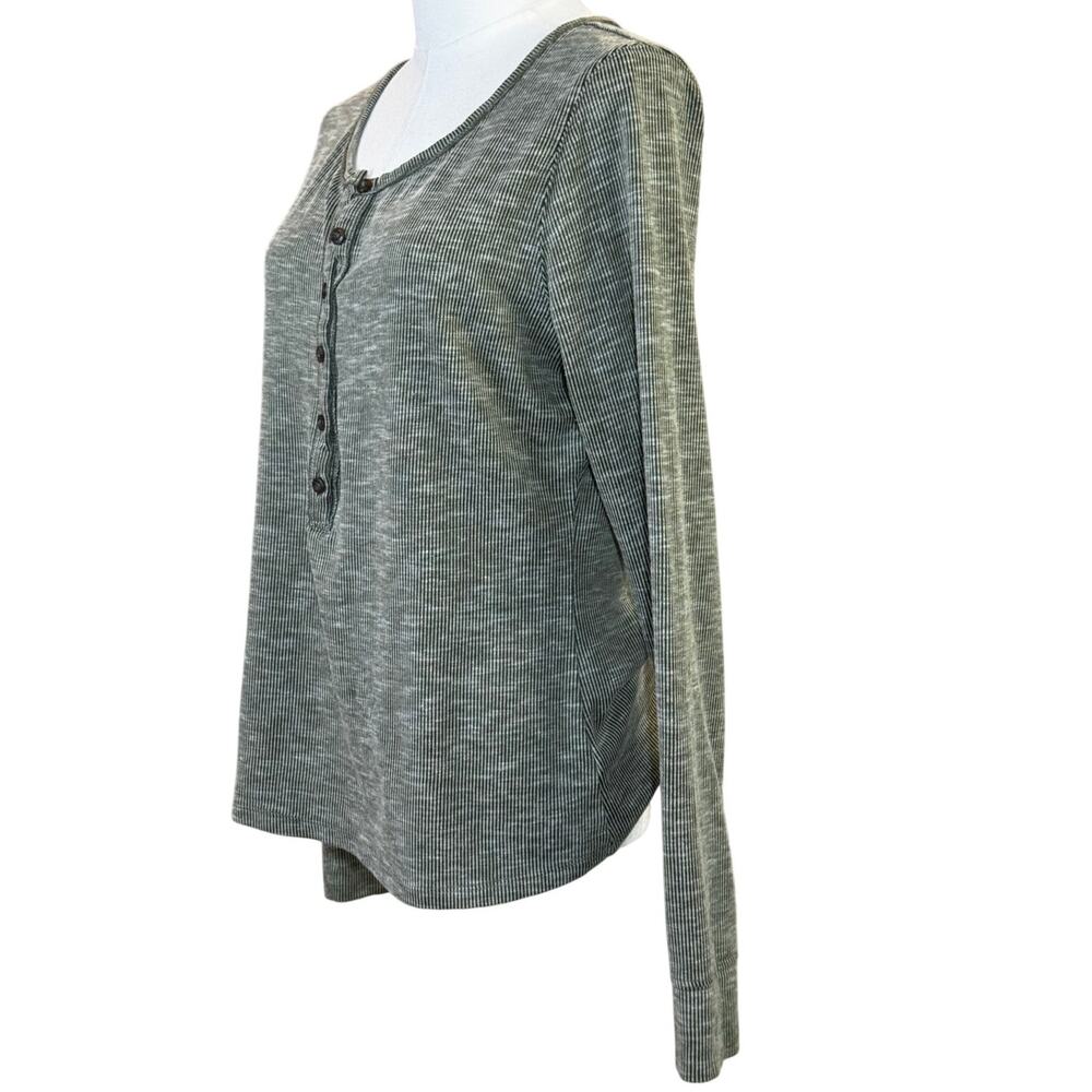 New Universal Thread Goods Ribbed "Fallcore" Blouse Large Green Time Capsule - Picture 2 of 6